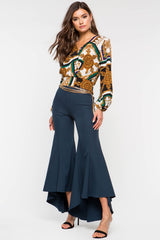 spring and summer v-neck compass print top nihaostyles wholesale clothing NSJRM81906