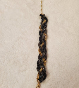 Black & Gold Braided Bracelet