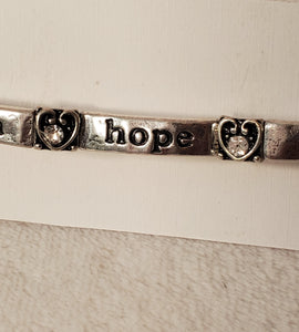 Silver Love Faith & Hope  Bracelet