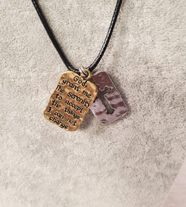 Gold Antique Tablet Stones Necklace