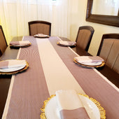Beige & Brown stripe Dinning table Set