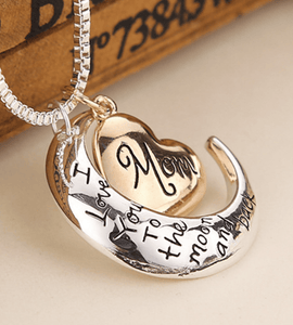 I Love You Mom Pendant Necklace