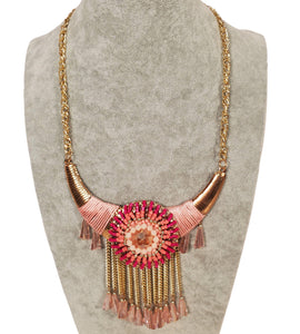Pink abstract necklace