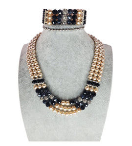 Luxury Round Pearl Necklace set