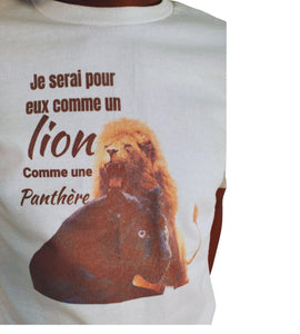 Lion and Panther Scripture T-Shirt